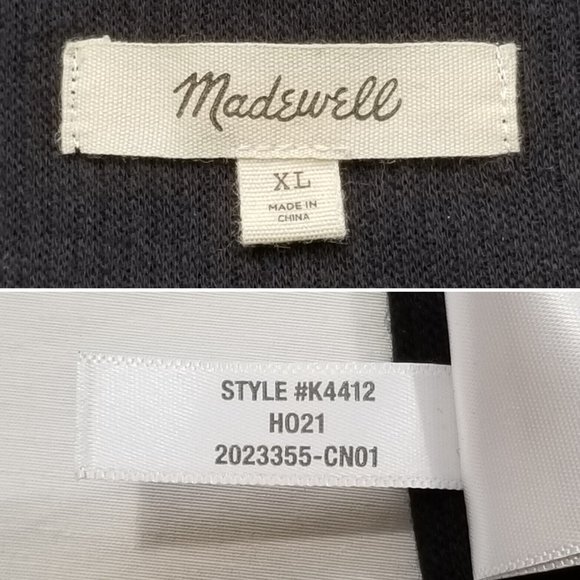 MADEWELL Jacquard Knot-Front Tee Top 5439E1M - Picture 11 of 12